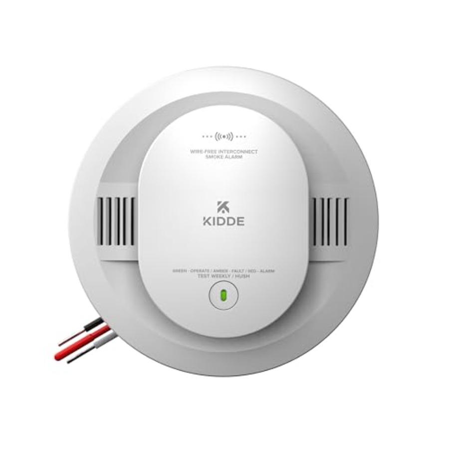 Smoke Detector Interconnected - Smoke Detector Hardwired with AA Battery