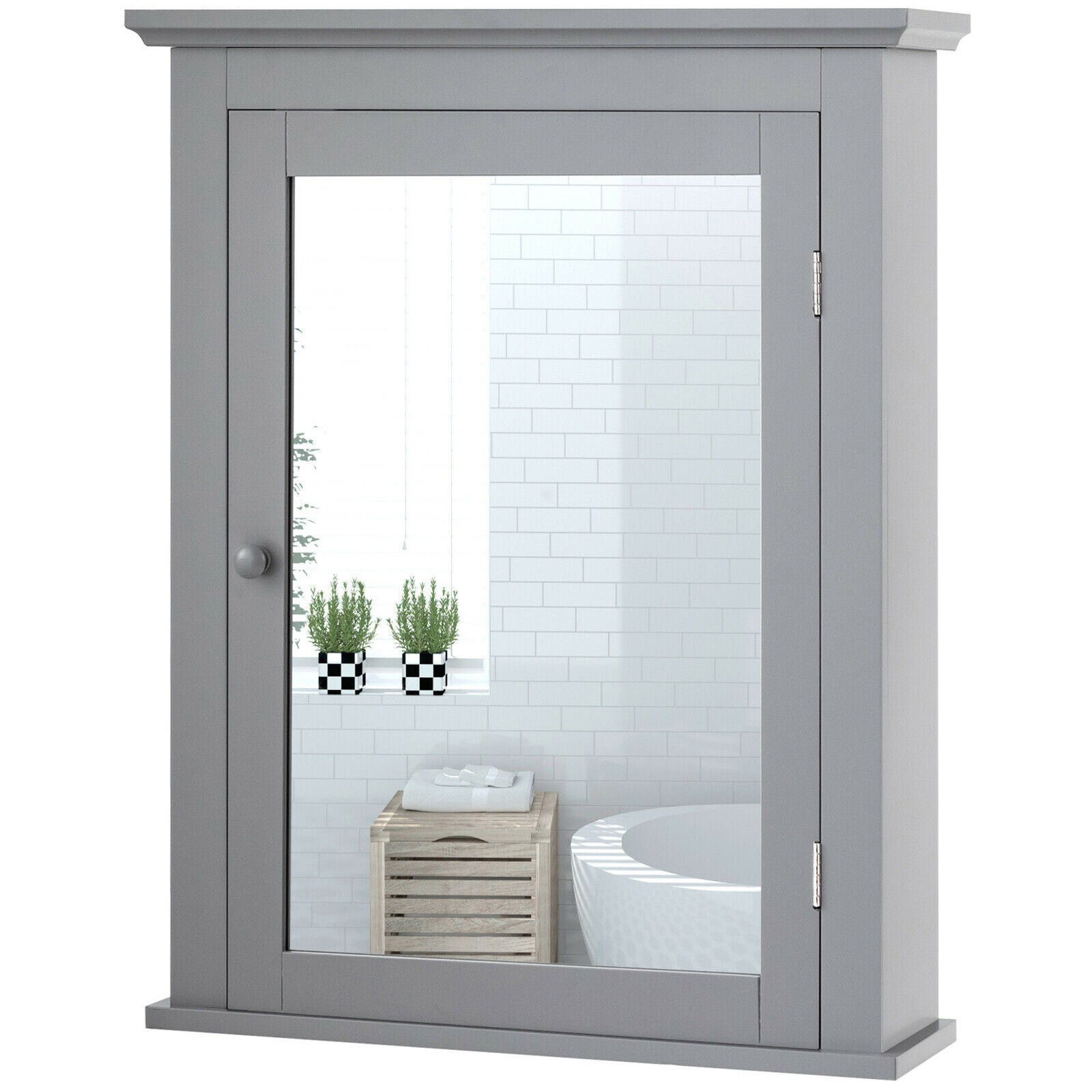 Medicine Cabinet Lock - Bathroom Mirror Cabinet Wall Mounted Adjustable