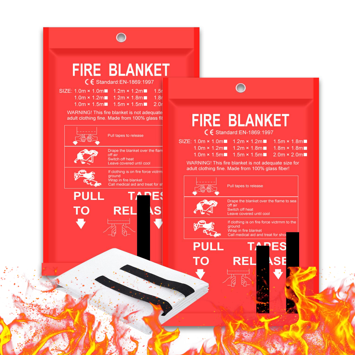 Fire Blanket Kitchen - Emergency Fire Blanket for Home and