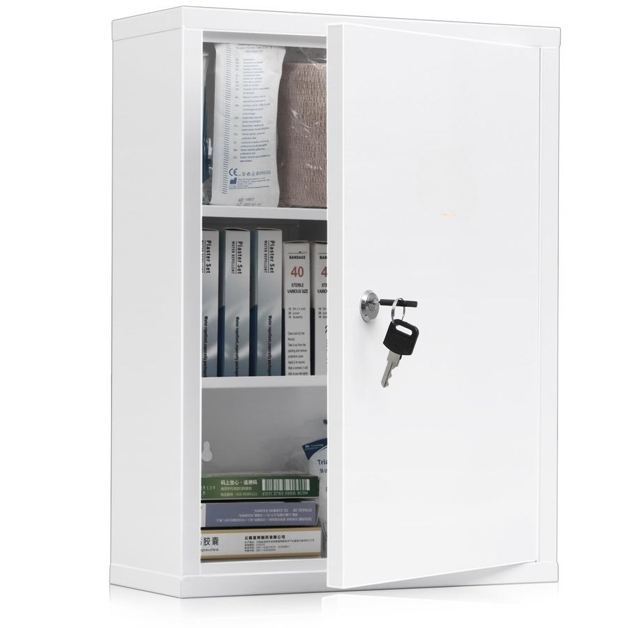 Medicine Cabinet Lock - Wall Mount Locking Medicine Cabinet, Large
