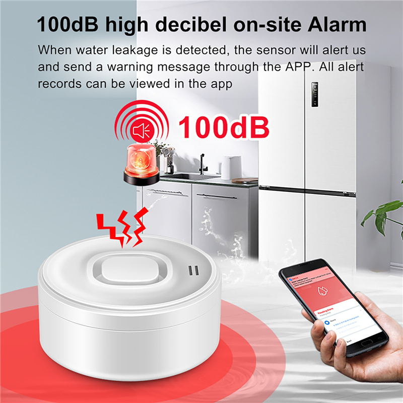 Tuya Smart WIFI Water Leak Sen - مراجعة Water Alarm Sensor وسعره
