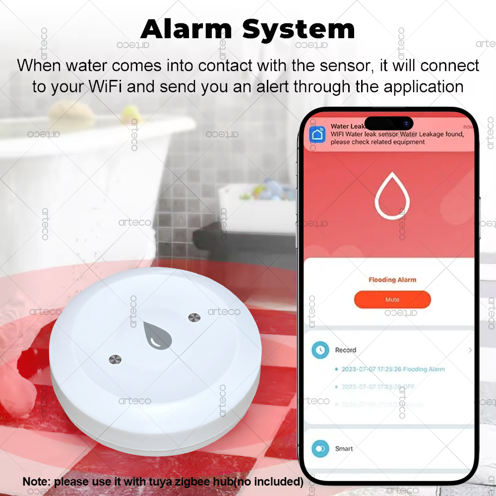 Tuya Zigbee Water Sensor Leak  - مراجعة Water Alarm Sensor وسعره