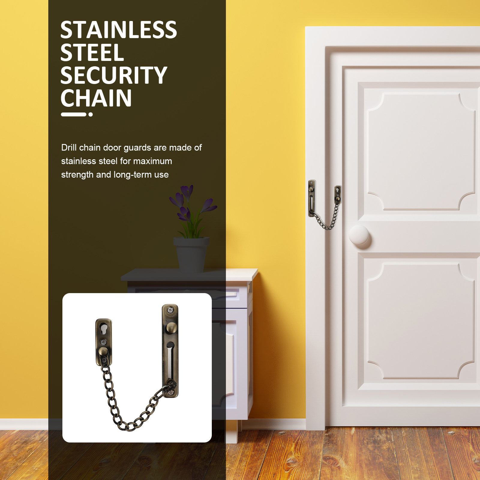 Punch-Free Childproof Door Cha - مراجعة Security Chain Door وسعره