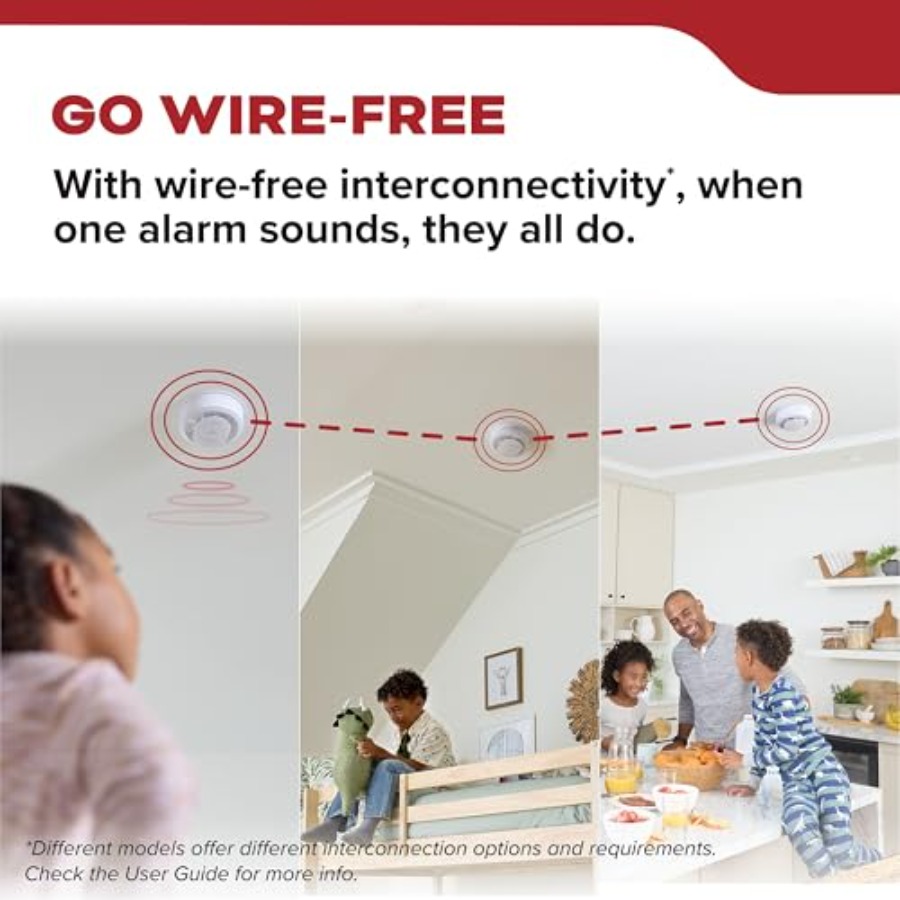 Smoke Detector Hardwired with  - مراجعة Smoke Detector Interconnected وسعره