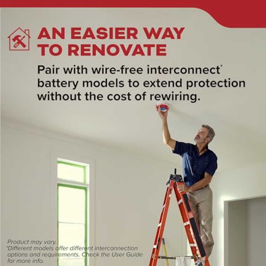 Smoke Detector Hardwired with  - مراجعة Smoke Detector Interconnected وسعره