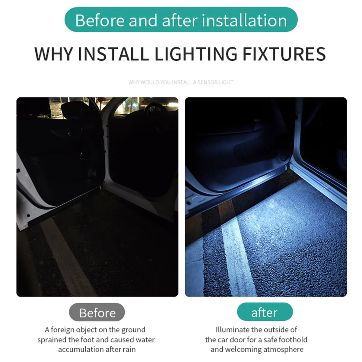 Car Door Lights LED Colorful F - مراجعة Emergency Exit Sign وسعره