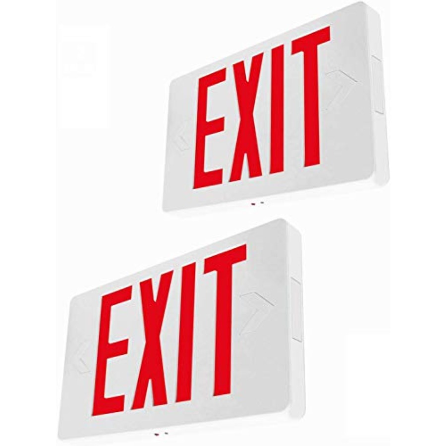 Ultra Slim LED Exit Sign, Red  - مراجعة Emergency Exit Sign وسعره
