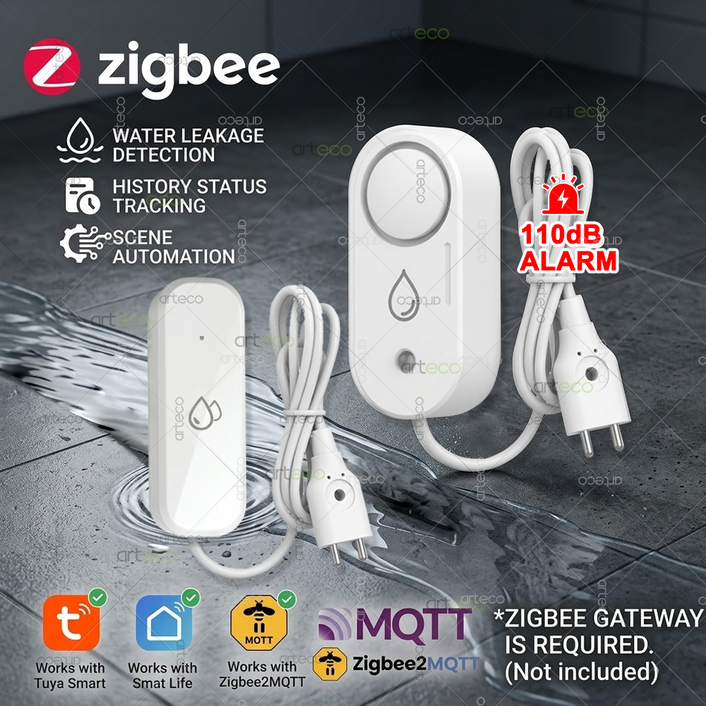Zigbee Water Leak Sensor Flood - مراجعة Water Alarm Sensor وسعره