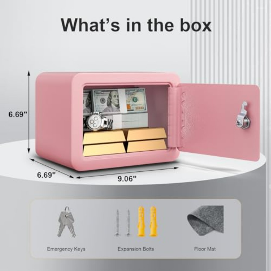 0.23 Cubic Small Safe Box for  - مراجعة Lockbox Key Secure وسعره