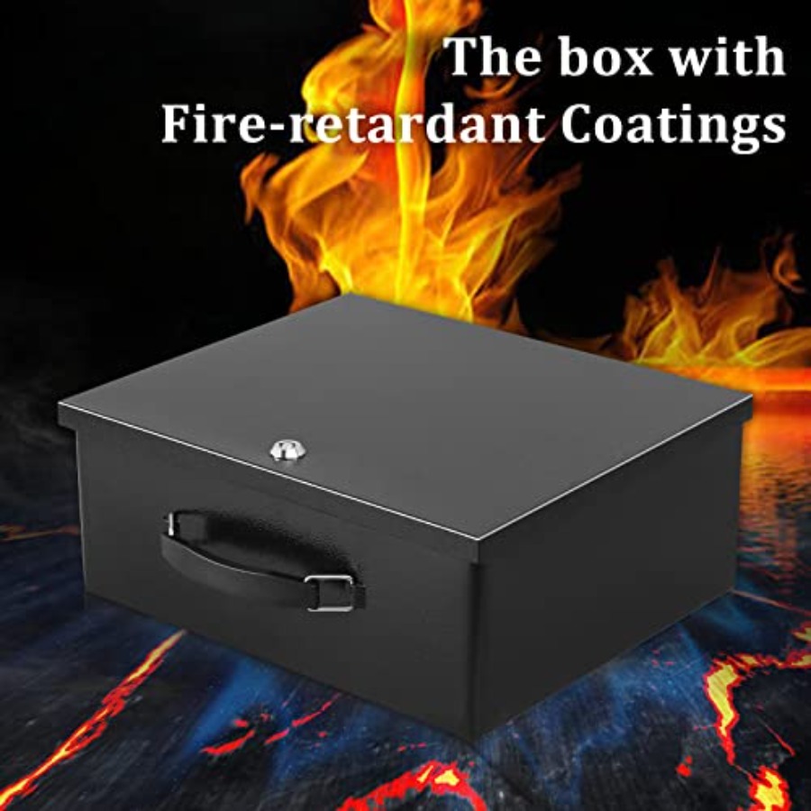 Portable Metal Safe Box with K - مراجعة Fire Safe Document وسعره