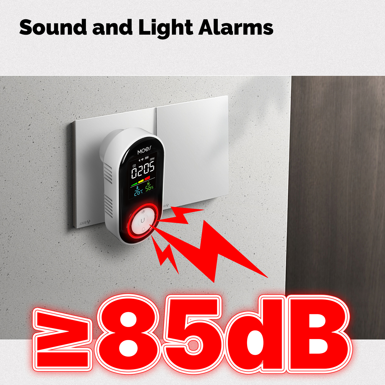MOES CO Smoke Gas Detector Ala - مراجعة Co Detector Plug وسعره