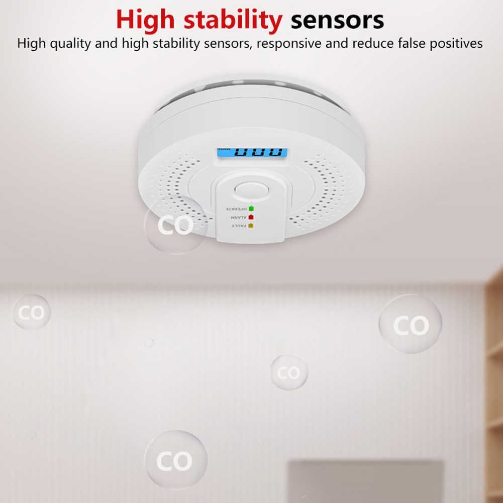 5-1PCS Digital Carbon Monoxide - مراجعة Smoke Detector Interconnected وسعره