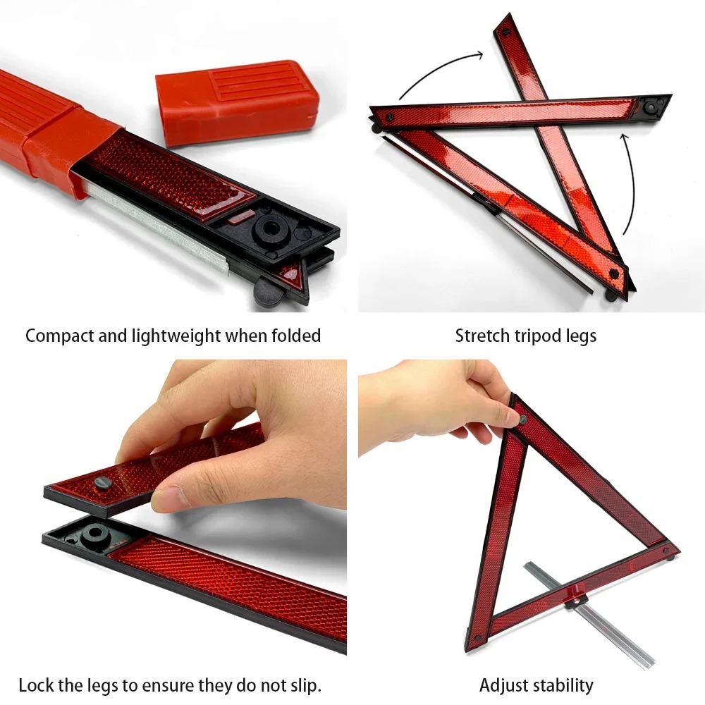 Car Tripod Folded Stop Sign Re - مراجعة Emergency Exit Sign وسعره