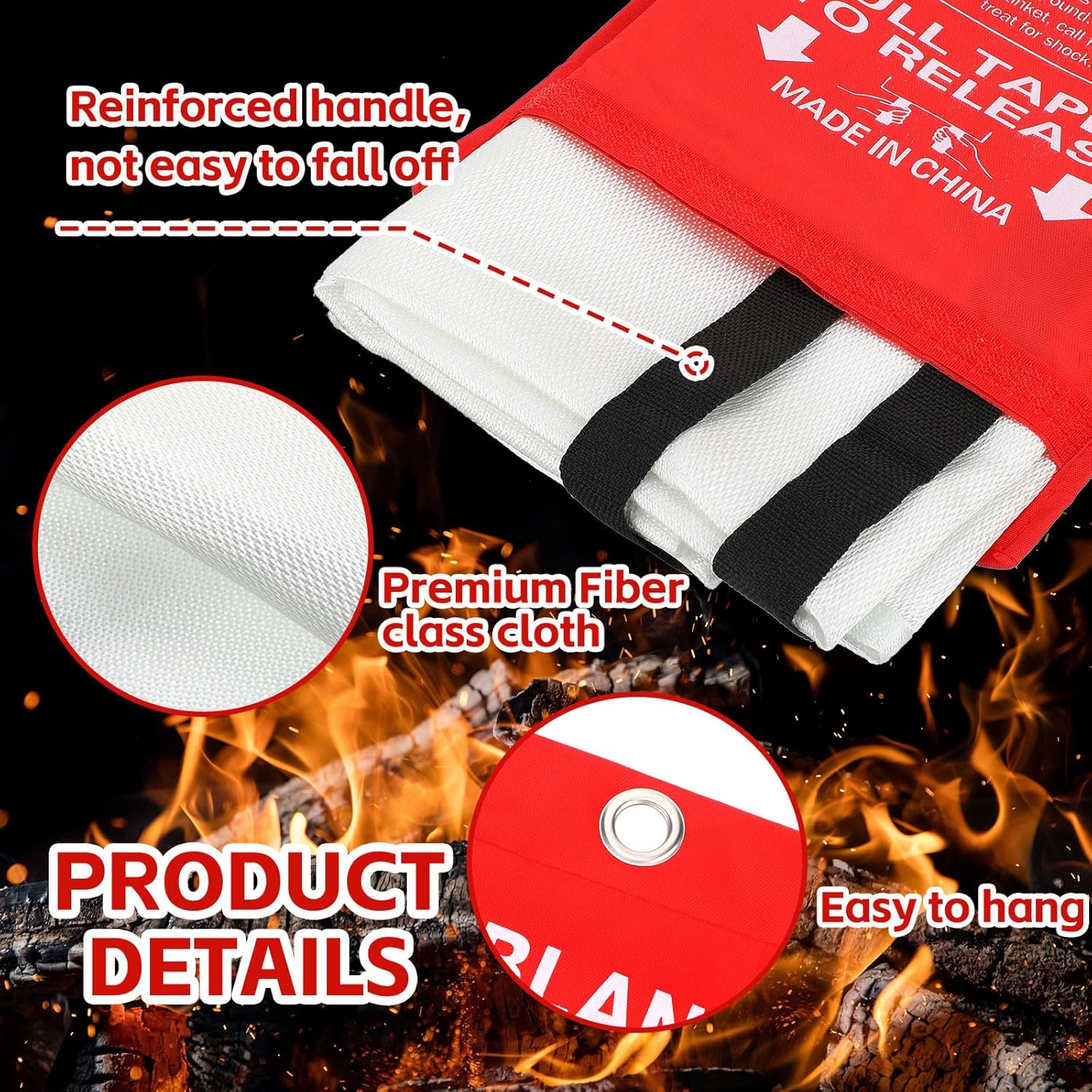 12 Pack Fire Blankets 39x39 In - مراجعة Fire Blanket Kitchen وسعره