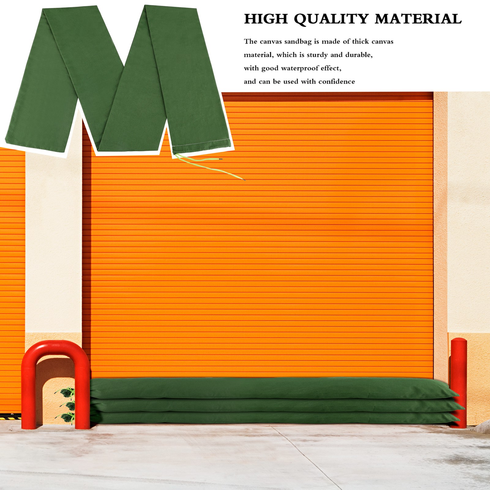 Sandbag Long Sandbag Green Can - مراجعة Flood Barrier Bag وسعره
