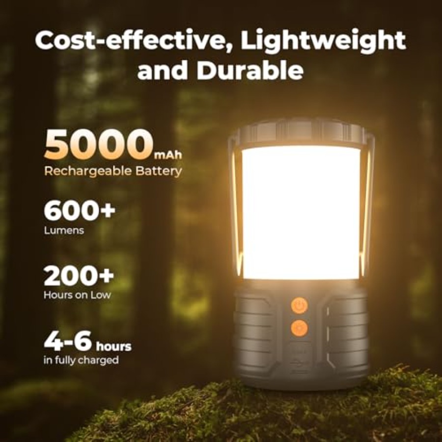 Camping Lantern, 5000mAh Recha - مراجعة Power Outage Light وسعره
