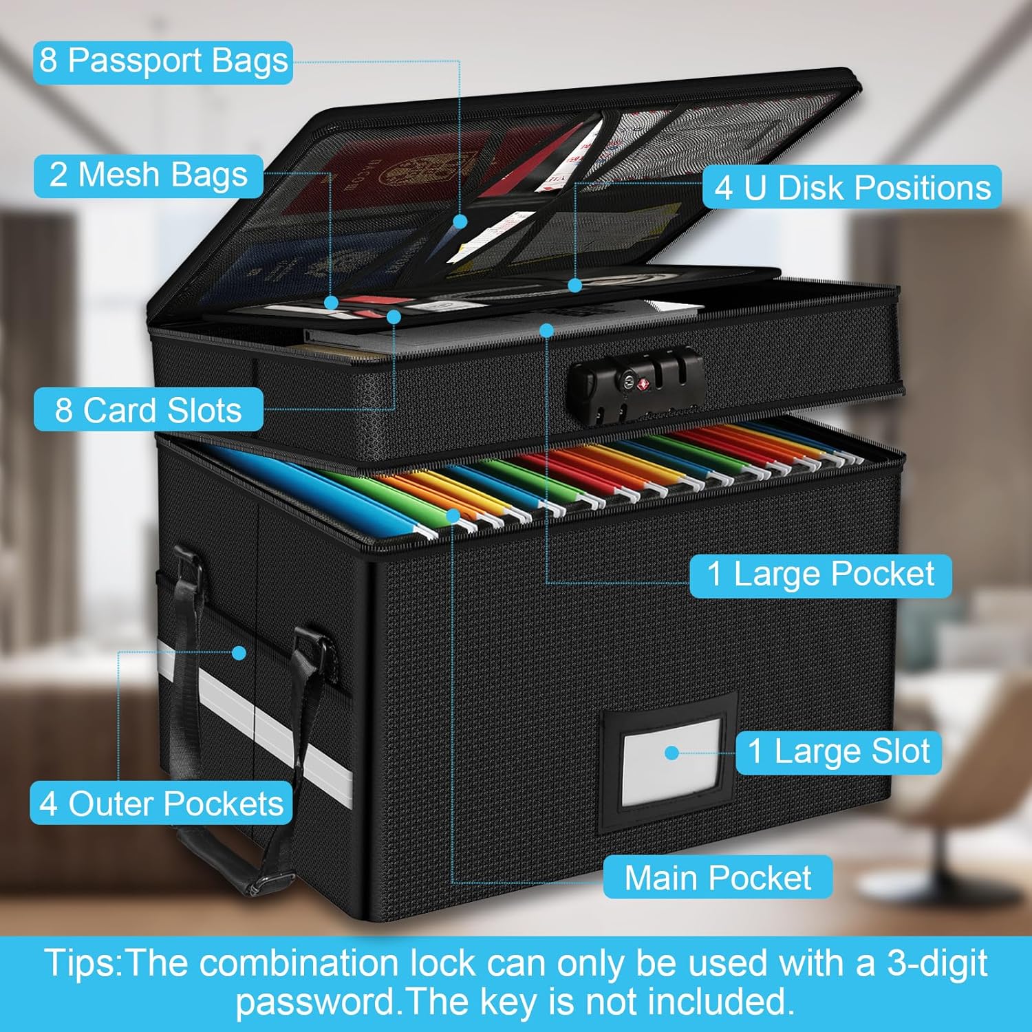 Fireproof Document Box with Lo - مراجعة Fire Safe Document وسعره
