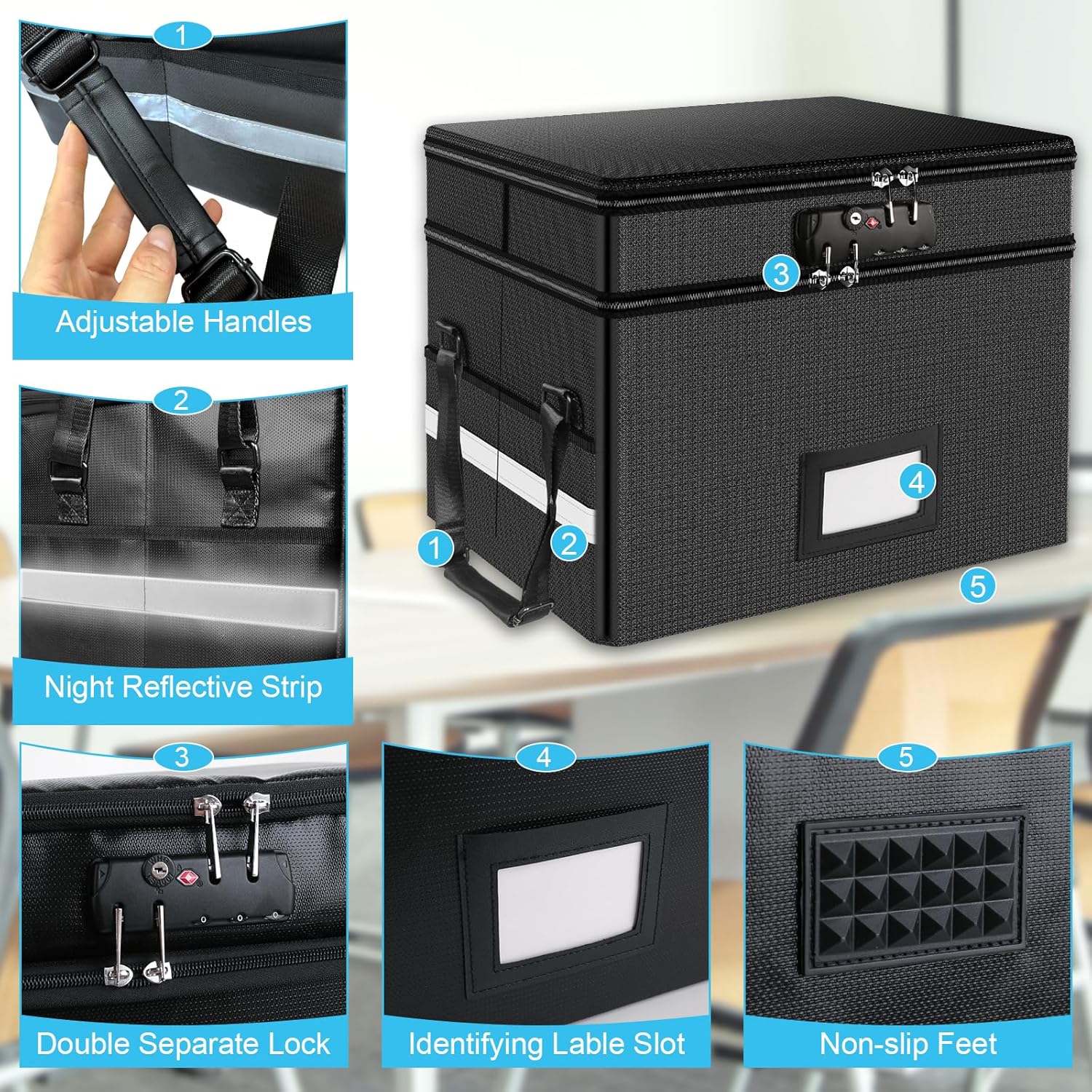 Fireproof Document Box with Lo - مراجعة Fire Safe Document وسعره
