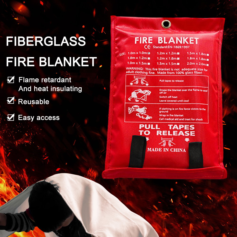 Fire Blanket Fiberglass Fire B - مراجعة Fire Blanket Kitchen وسعره