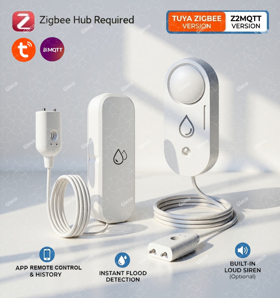 Zigbee Water Leak Sensor Flood - مراجعة Water Alarm Sensor وسعره