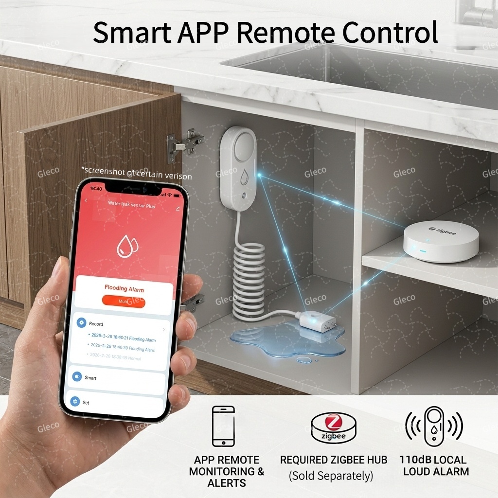 Zigbee Water Leak Sensor Flood - مراجعة Water Alarm Sensor وسعره