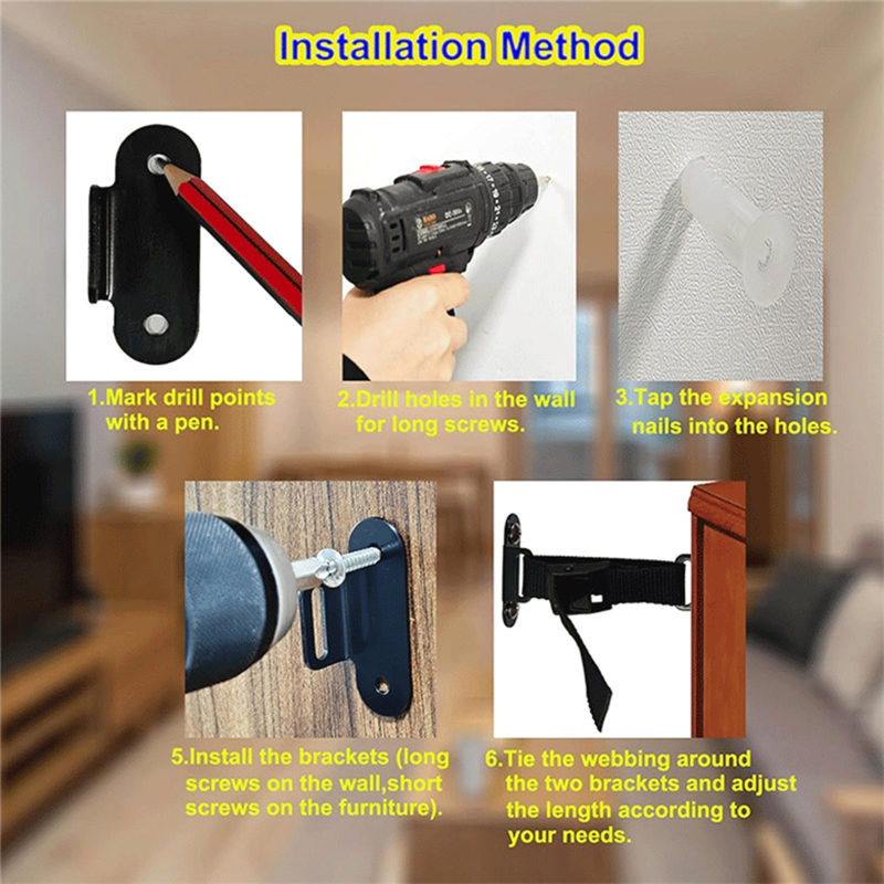 Fresh Anti Tip Furniture Ancho - مراجعة Earthquake Anchor Strap وسعره