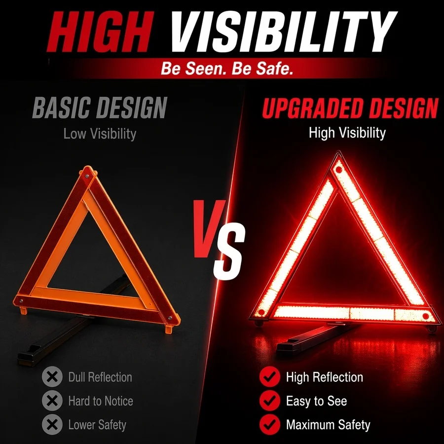 Car Tripod Folded Stop Sign Re - مراجعة Emergency Exit Sign وسعره