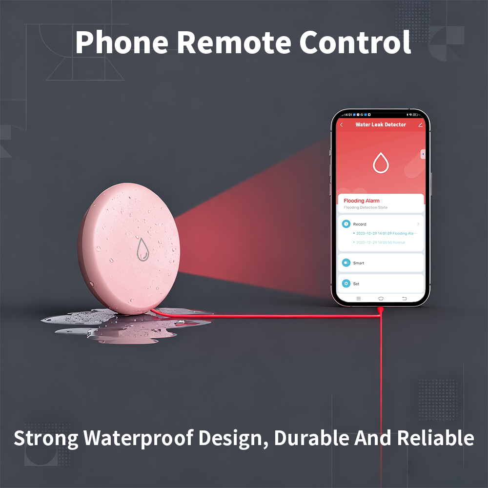Tuya Zigbee Leakage Sensor LED - مراجعة Water Alarm Sensor وسعره