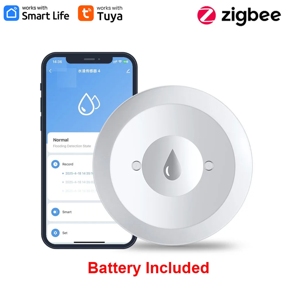 Haozee Tuya Smart ZigBee3.0 Sm - مراجعة Water Alarm Sensor وسعره