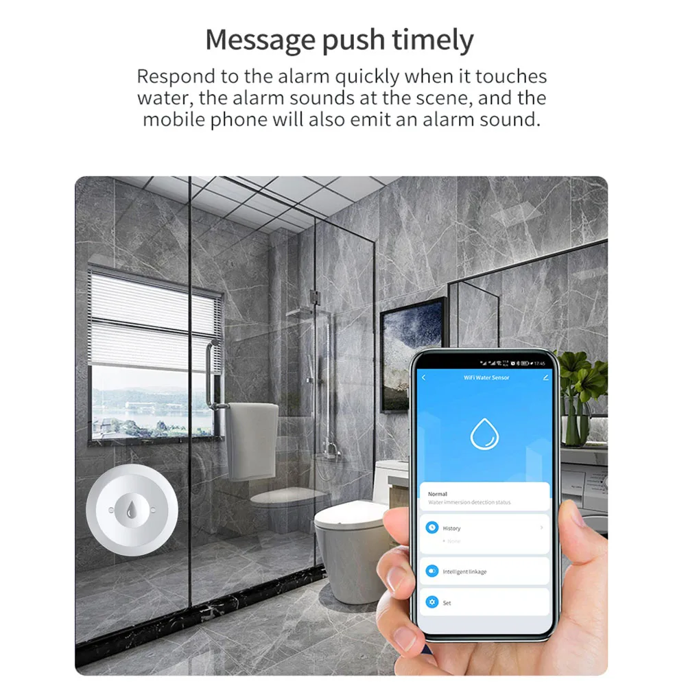Haozee Tuya Smart ZigBee3.0 Sm - مراجعة Water Alarm Sensor وسعره
