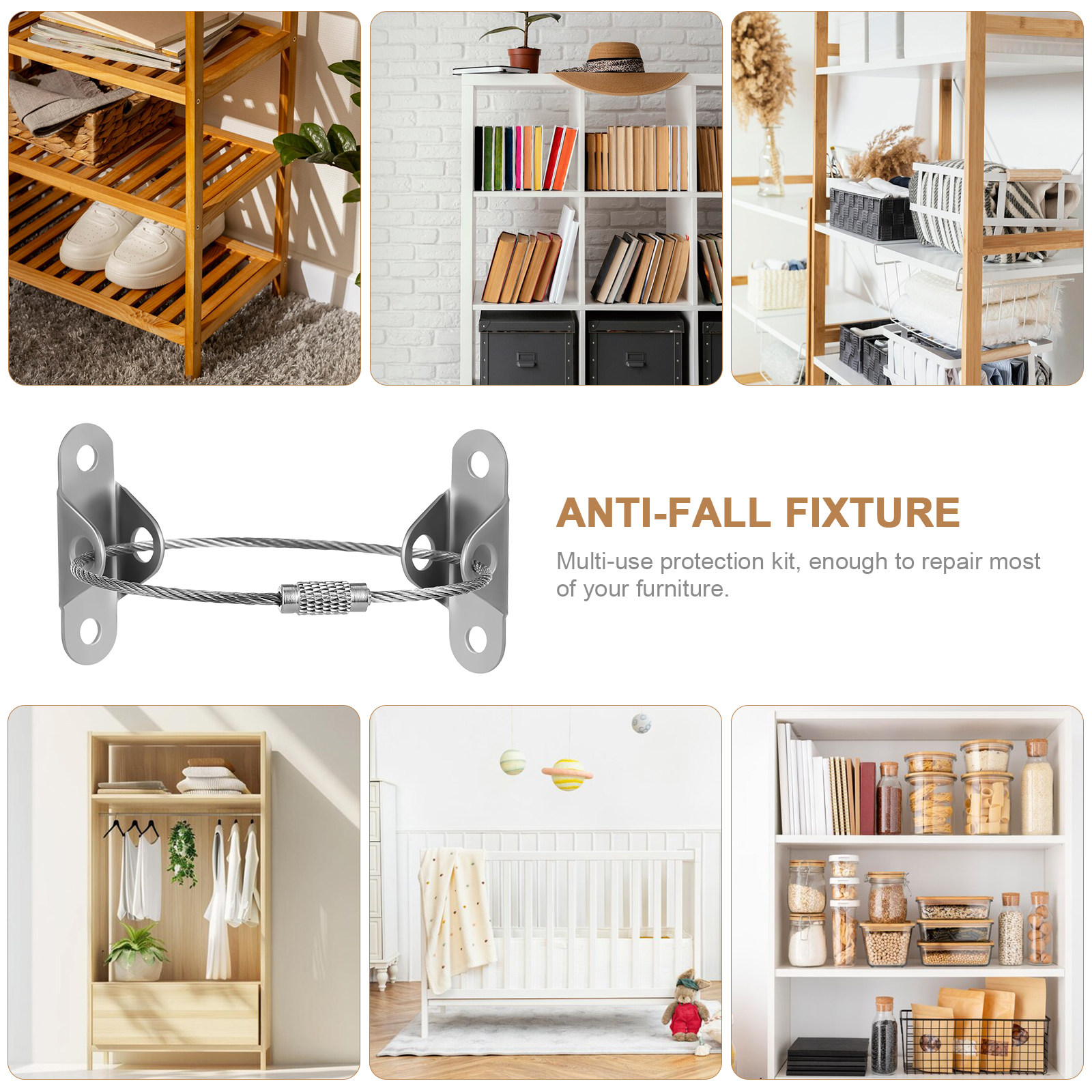 6Sets Anti Tip Furniture Ancho - مراجعة Earthquake Anchor Strap وسعره