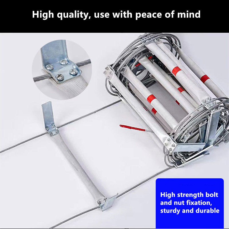 5M Soft Rope Ladder With Wire  - مراجعة Fire Escape Ladder وسعره