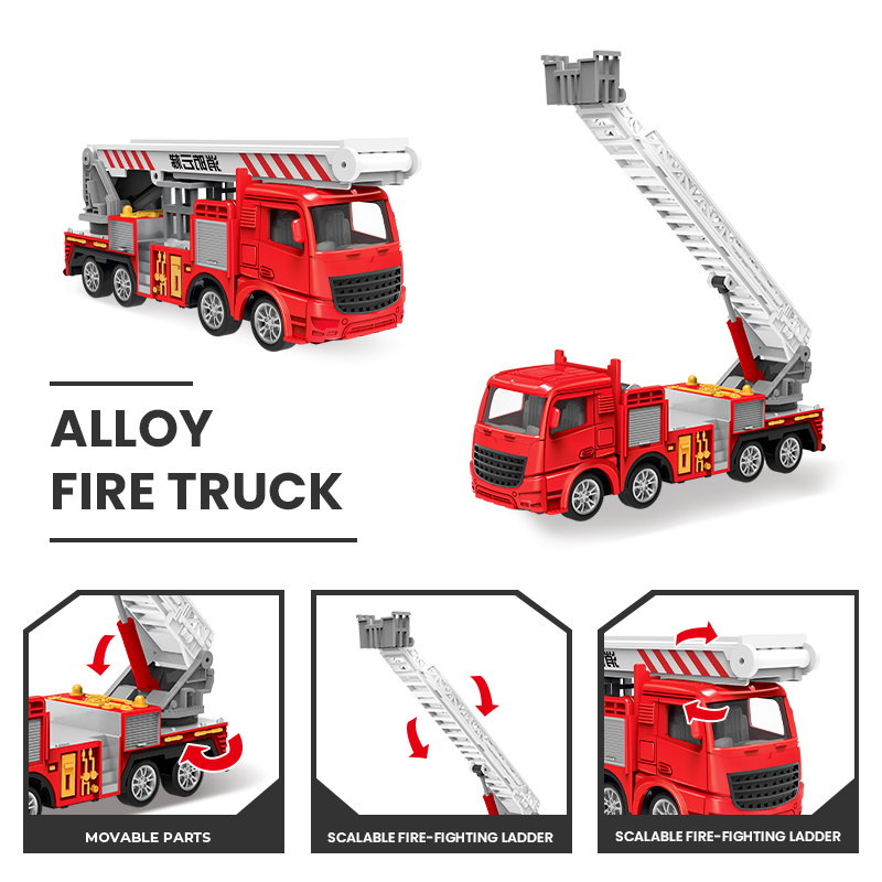 1:55 Diecast Fire Truck Model  - مراجعة Fire Escape Ladder وسعره