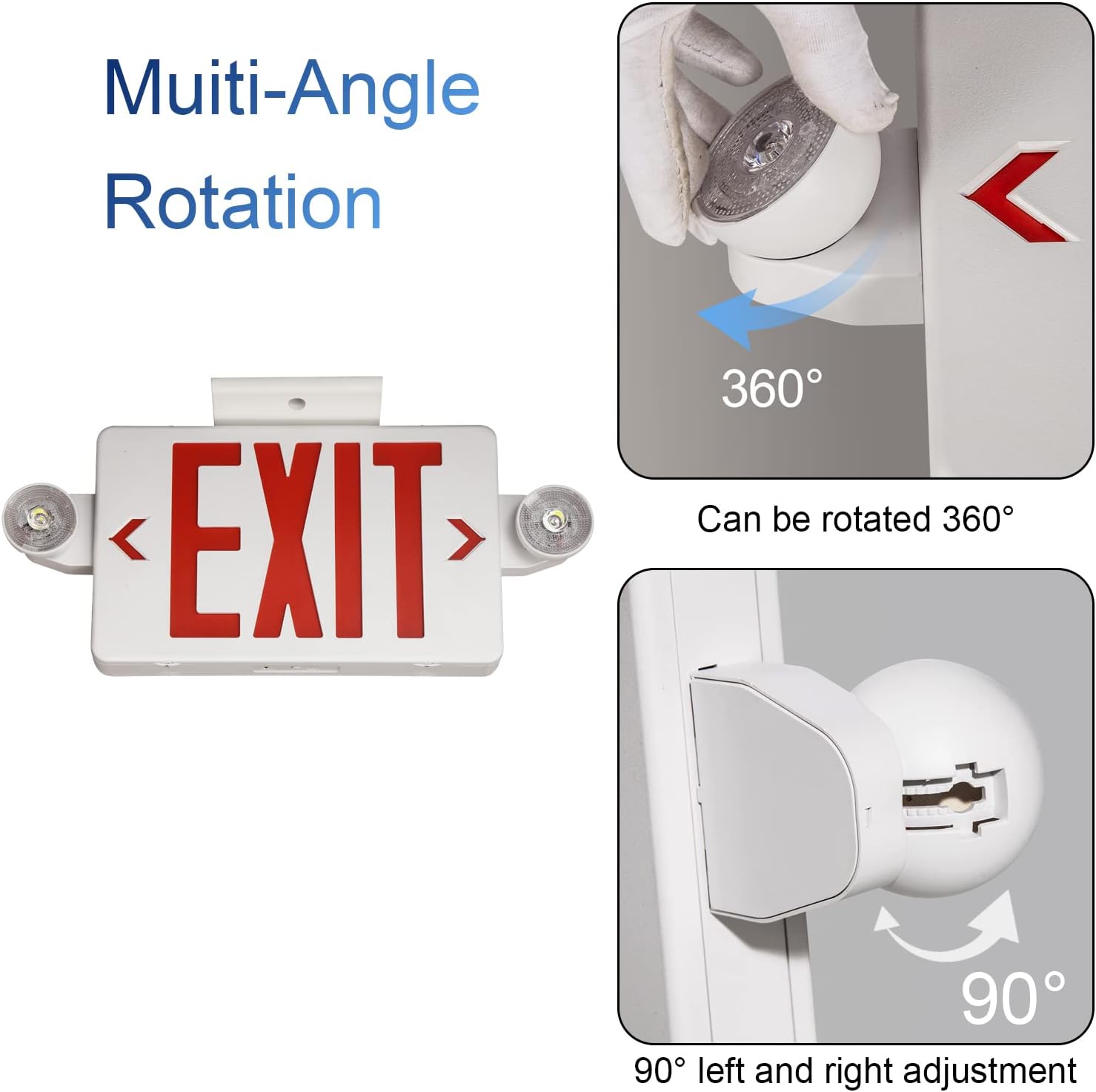Red Exit Sign with Emergency L - مراجعة Emergency Exit Sign وسعره