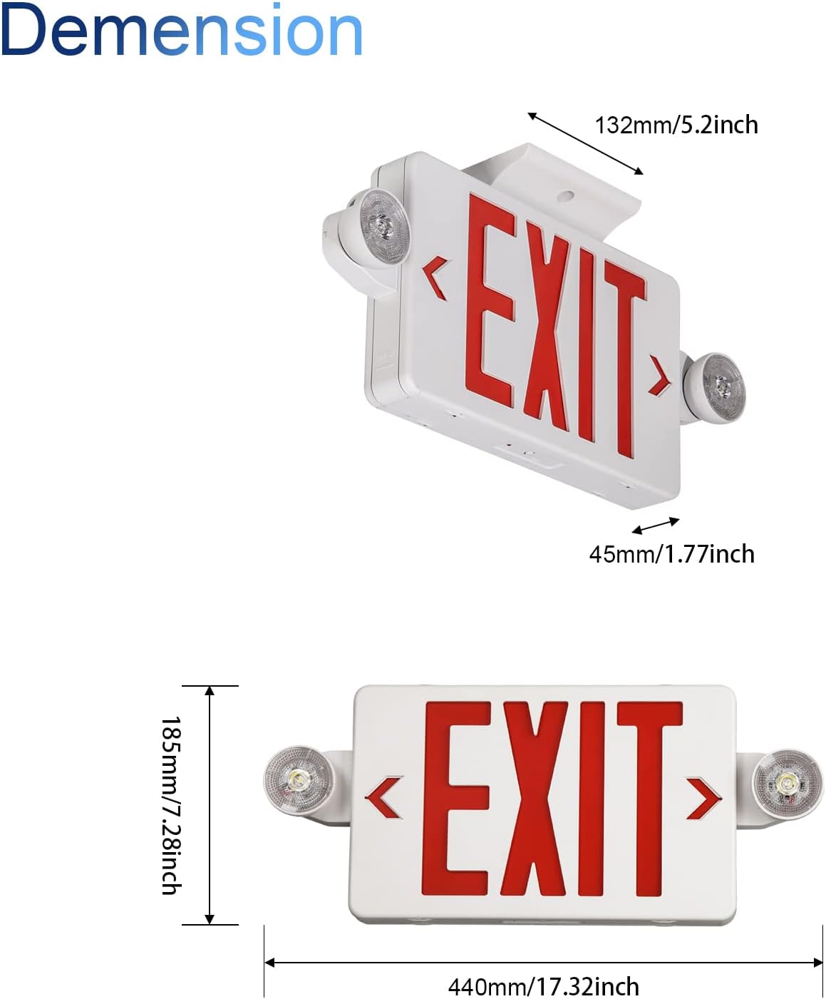 Red Exit Sign with Emergency L - مراجعة Emergency Exit Sign وسعره