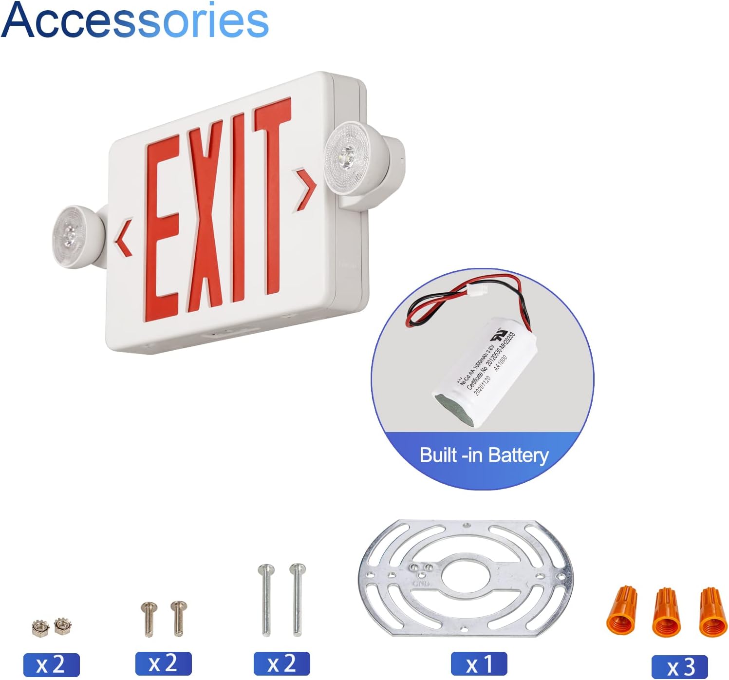 Red Exit Sign with Emergency L - مراجعة Emergency Exit Sign وسعره
