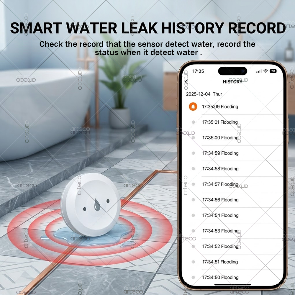 Zigbee Water Leak Sensor Smart - مراجعة Water Alarm Sensor وسعره