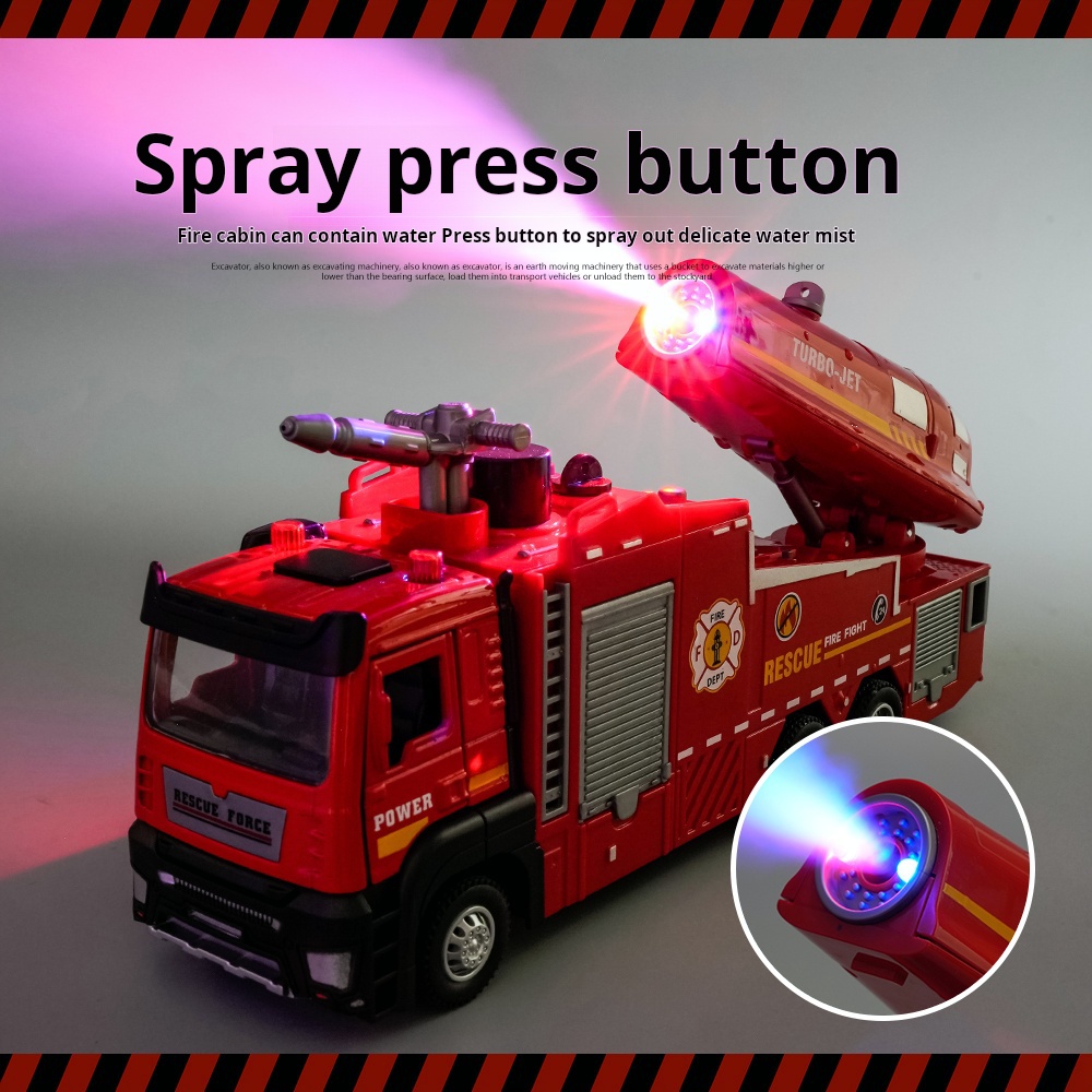 New Alloy Fire Truck Toy Large - مراجعة Fire Escape Ladder وسعره