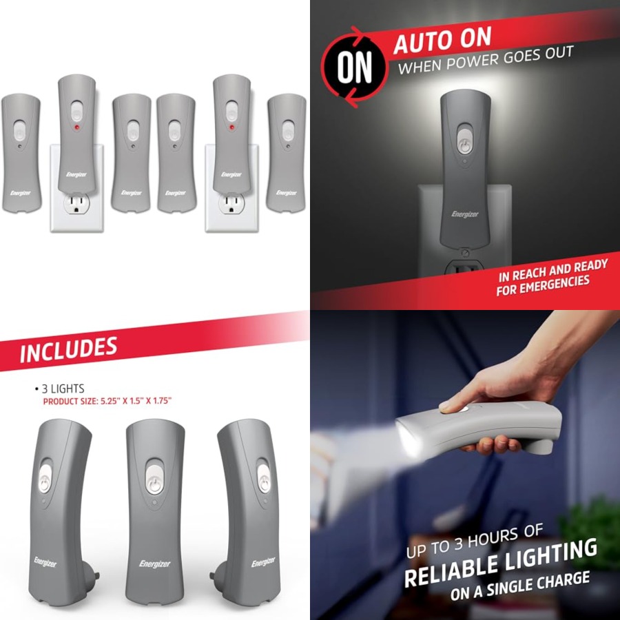 Auto-On LED Flashlights Rechar - مراجعة Power Outage Light وسعره