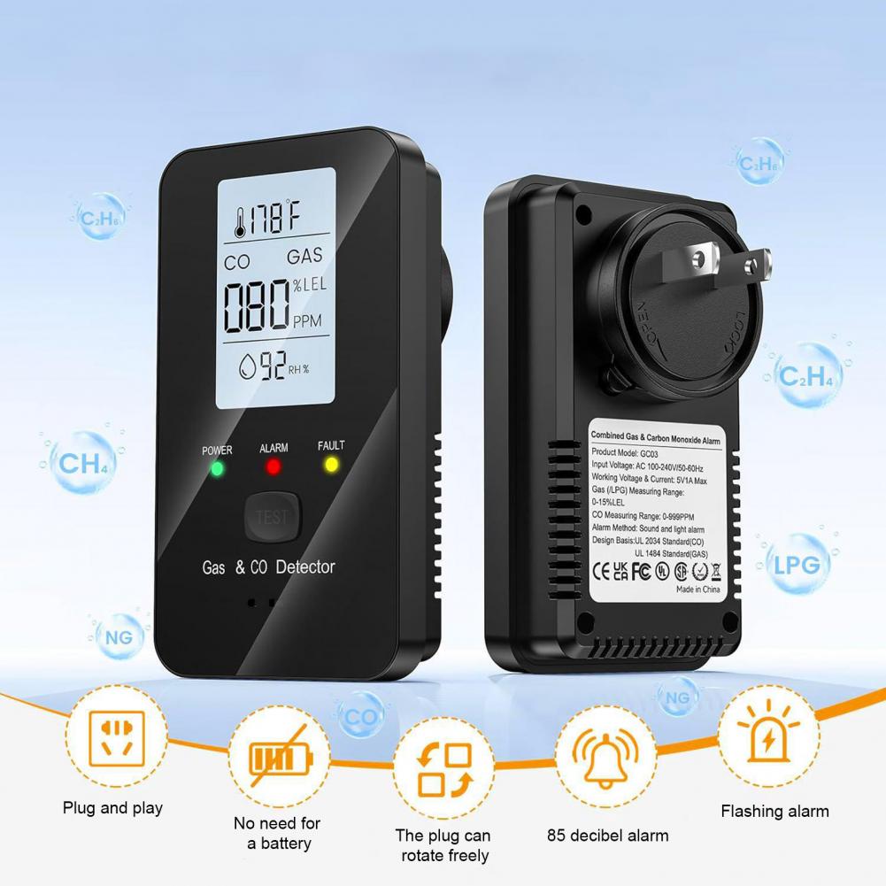 Natural Gas & Carbon Monoxide  - مراجعة Co Detector Plug وسعره