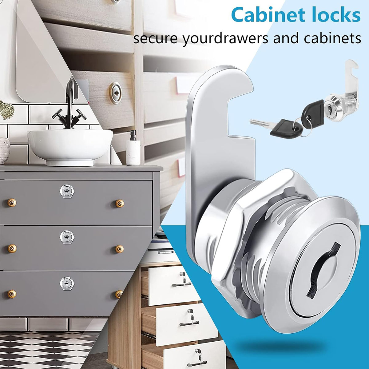 Single Unlock Set,1 Pack Keyed - مراجعة Medicine Cabinet Lock وسعره