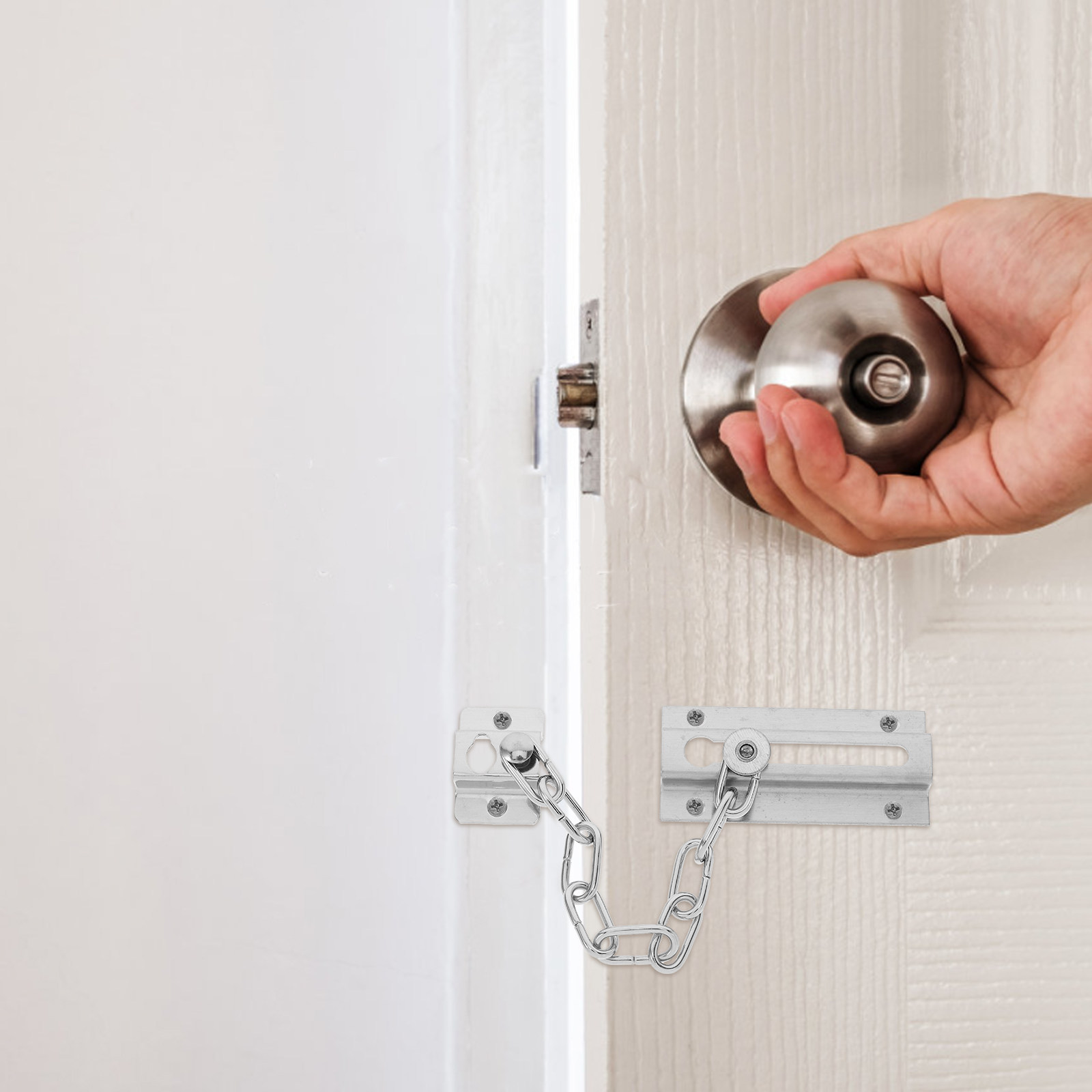 Stainless Steel Door Chain Loc - مراجعة Security Chain Door وسعره