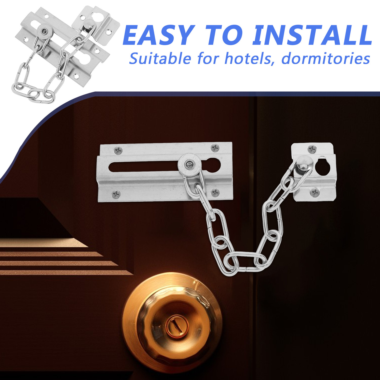 Stainless Steel Door Chain Loc - مراجعة Security Chain Door وسعره