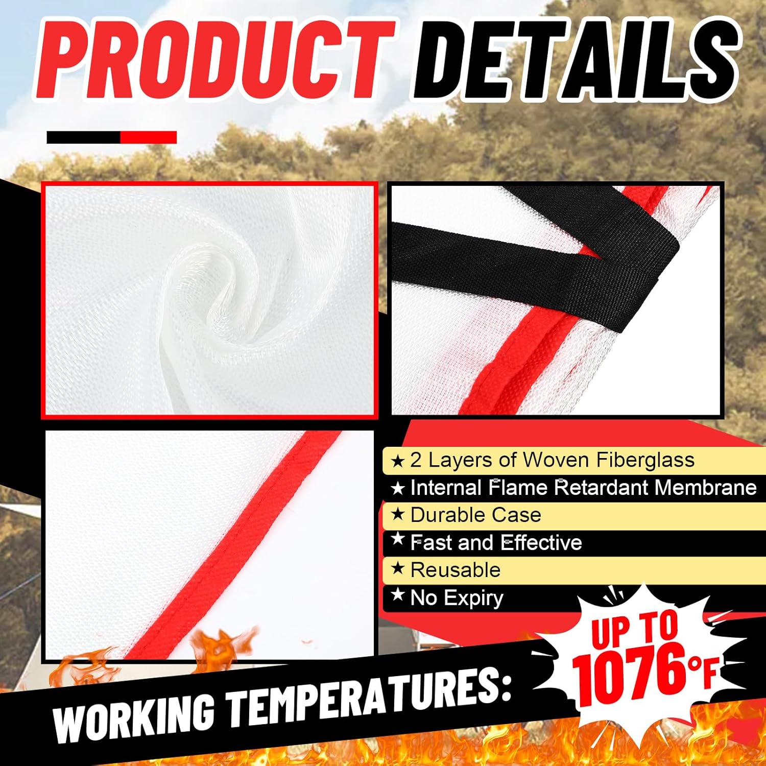 30 Pcs Fire Blankets 40x40 Inc - مراجعة Fire Blanket Kitchen وسعره