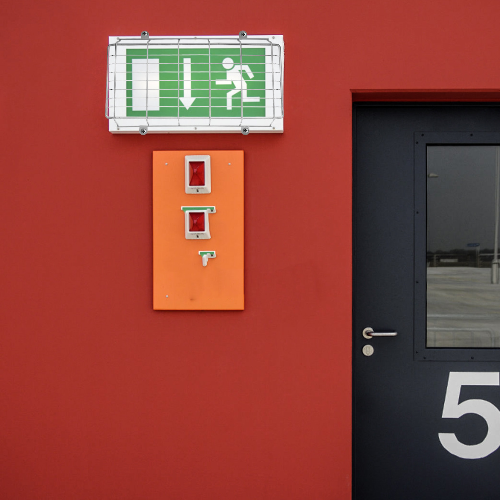 LED Exit Sign Protective Wire  - مراجعة Emergency Exit Sign وسعره