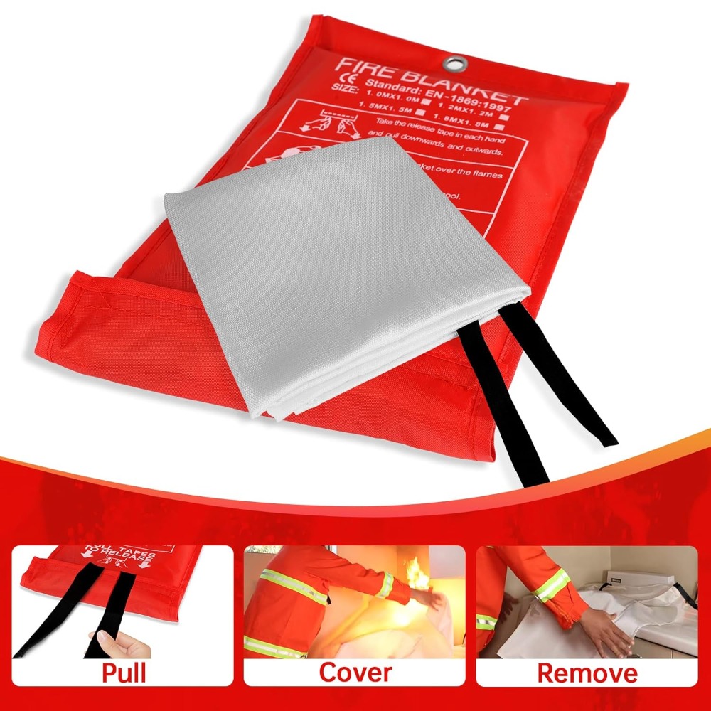 Thick Fire Blanket Emergency f - مراجعة Fire Blanket Kitchen وسعره