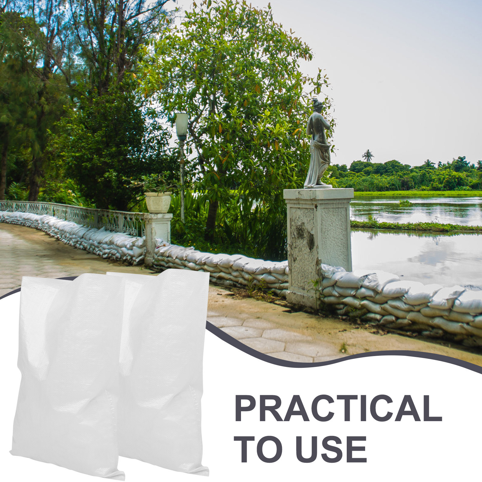 5Pcs Sturdy Woven Polypropylen - مراجعة Flood Barrier Bag وسعره