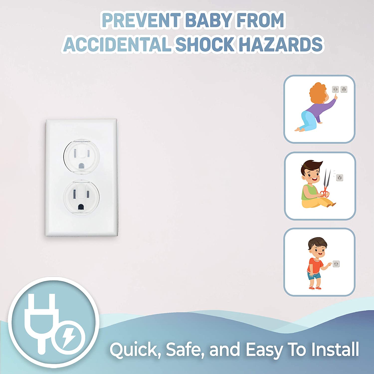 10pcs Outlet Covers, American  - مراجعة Outlet Cover Baby وسعره
