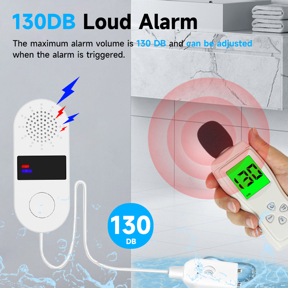 Tuya Wifi Water Leak Detector  - مراجعة Water Alarm Sensor وسعره