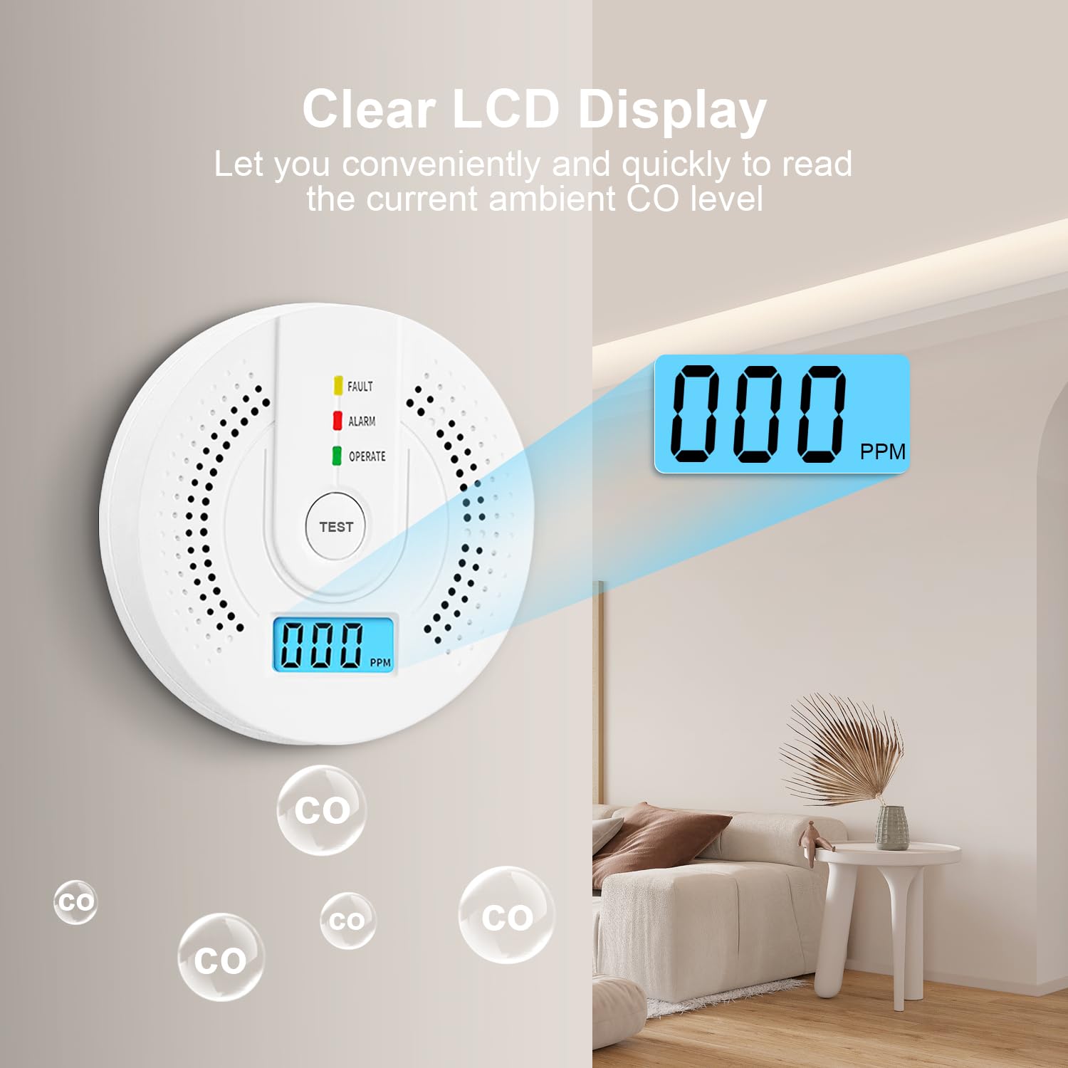 Carbon Monoxide Detector CO Ga - مراجعة Smoke Detector Interconnected وسعره